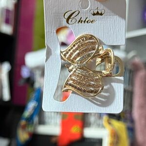 Chloe Shimmering Gold Butterfly Hair Clip